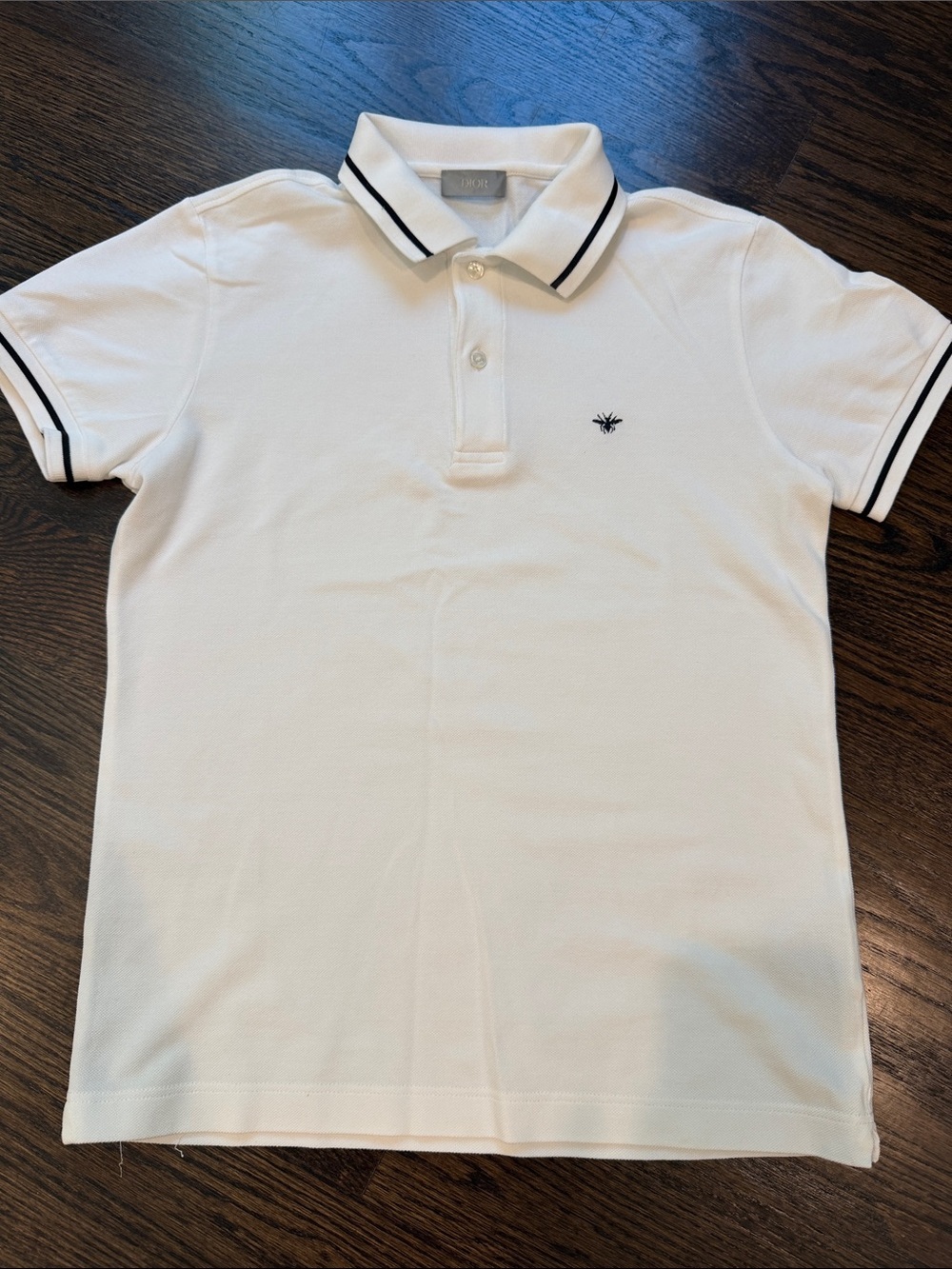 Dior White Polo with Black Trim